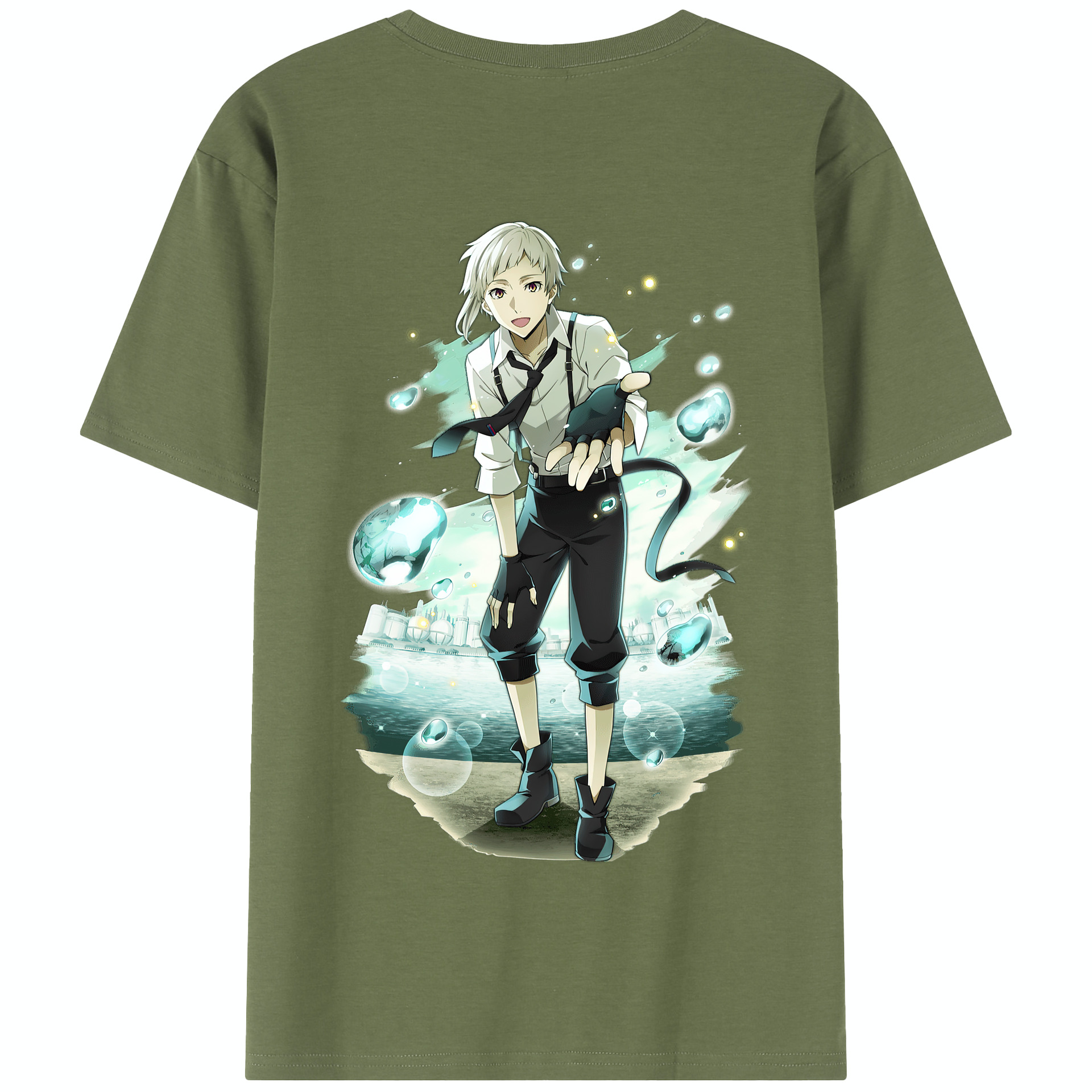 （画像用） 文豪ストレイドッグス Bungo Stray Dogs 綿100％半袖Tシャツ（背面プリント）